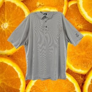 Footjoy Classic Pencil Stripe White and Black Men's XL‎
